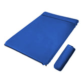 Double Self-Inflating Suede Camping Mattress – 3cm Thick Camping Air Bed – Blue